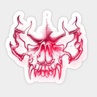 Red Skull Sticker